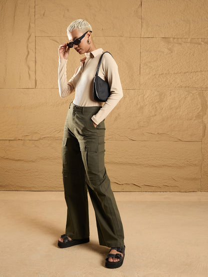 Women's Olive Pocket Pant