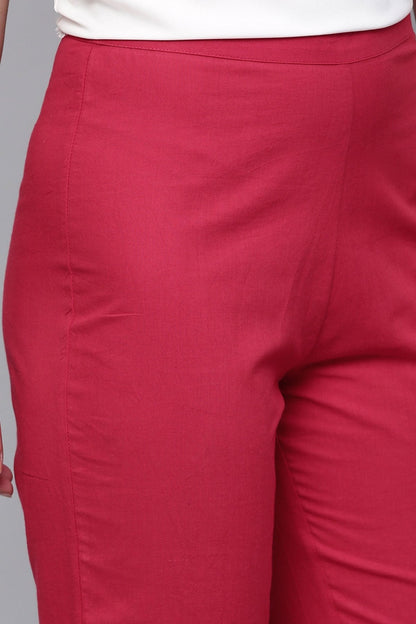 Women's Maroon Pencil Pants