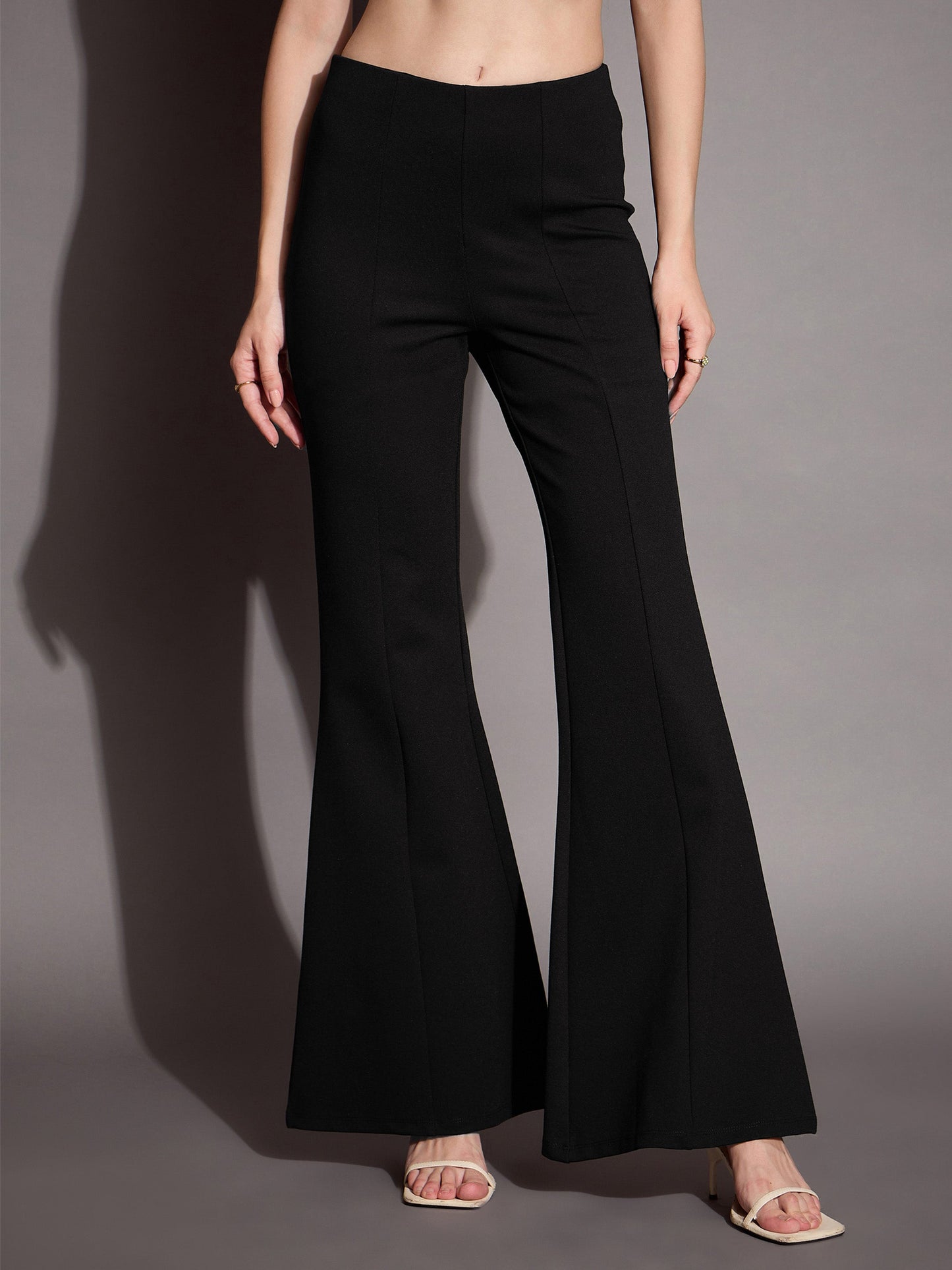 Women's Black Solid Pant