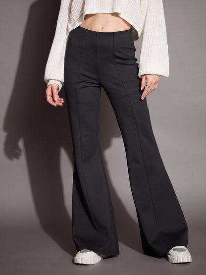 Women's Grey Solid Pant