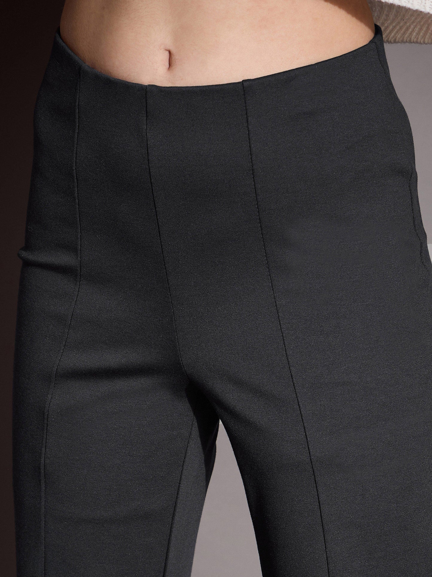 Women's Grey Solid Pant