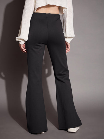 Women's Grey Solid Pant