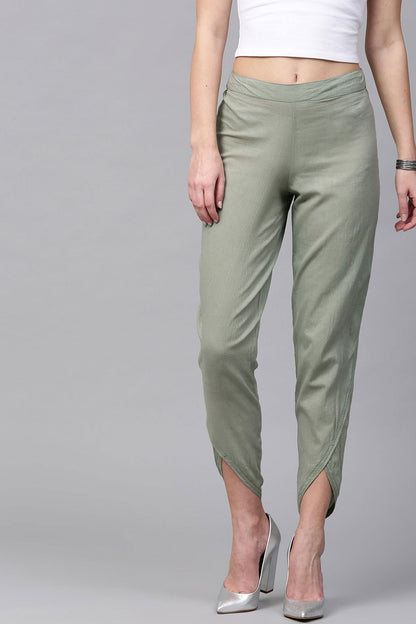 Women's Olive Dhoti Pants