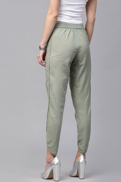 Women's Olive Dhoti Pants