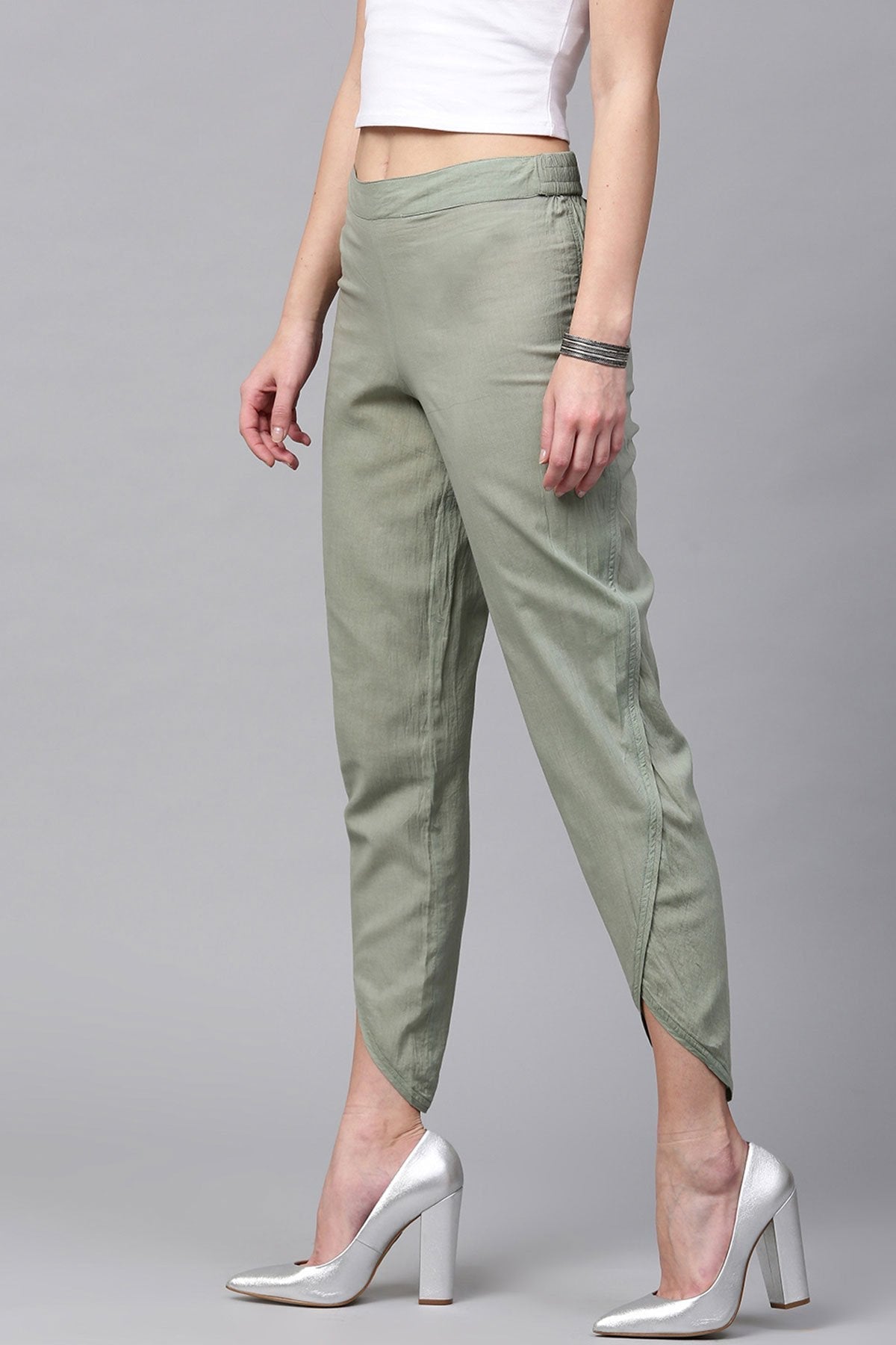 Women's Olive Dhoti Pants