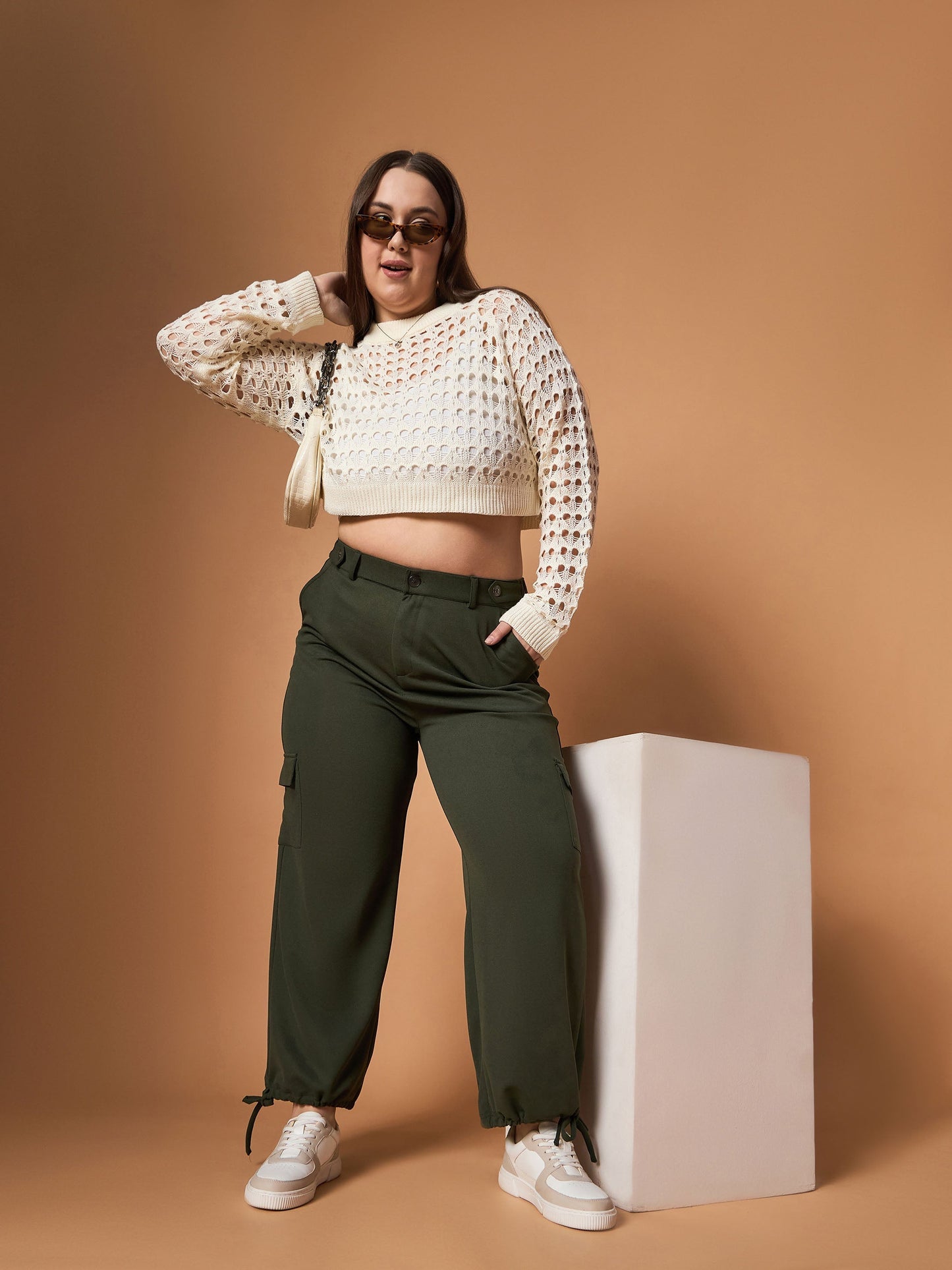 Women's Olive Solid Pant