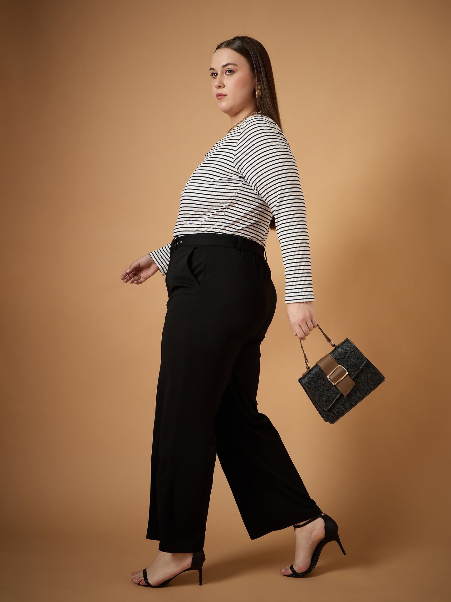 Women's Black Solid Pant