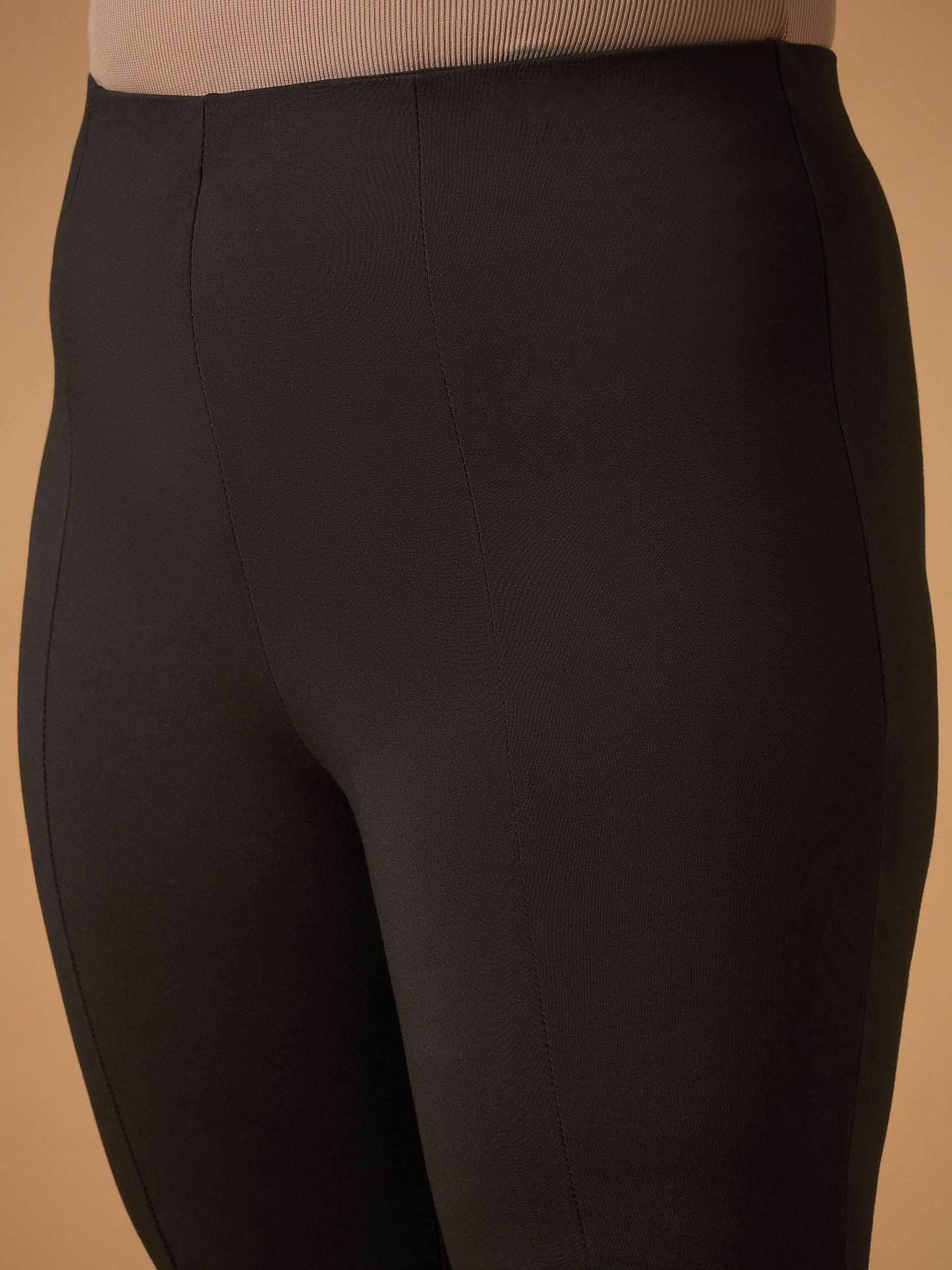 Women's Brown Solid Pant
