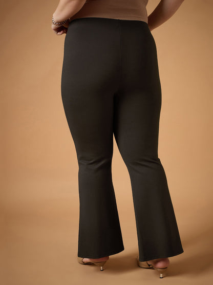 Women's Brown Solid Pant
