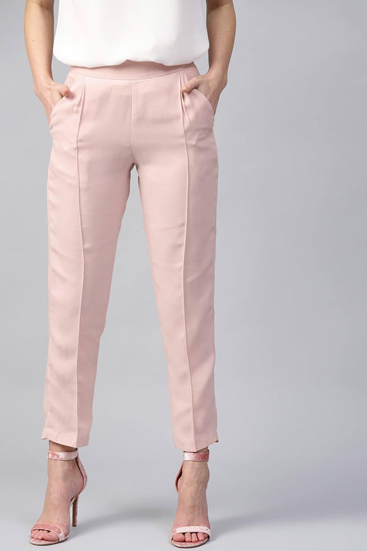 Women's Pink Tapered Trouser