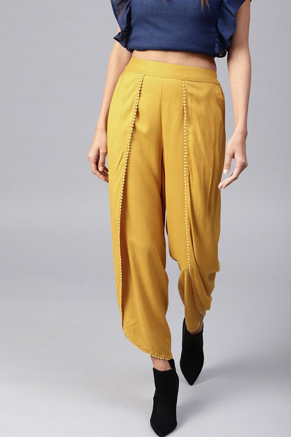 Women's Mustard Dhoti Ethnic Pants