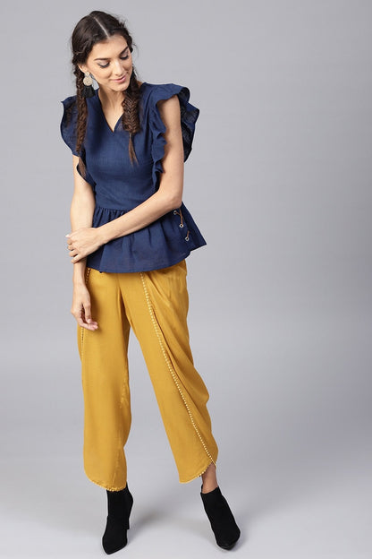 Women's Mustard Dhoti Ethnic Pants