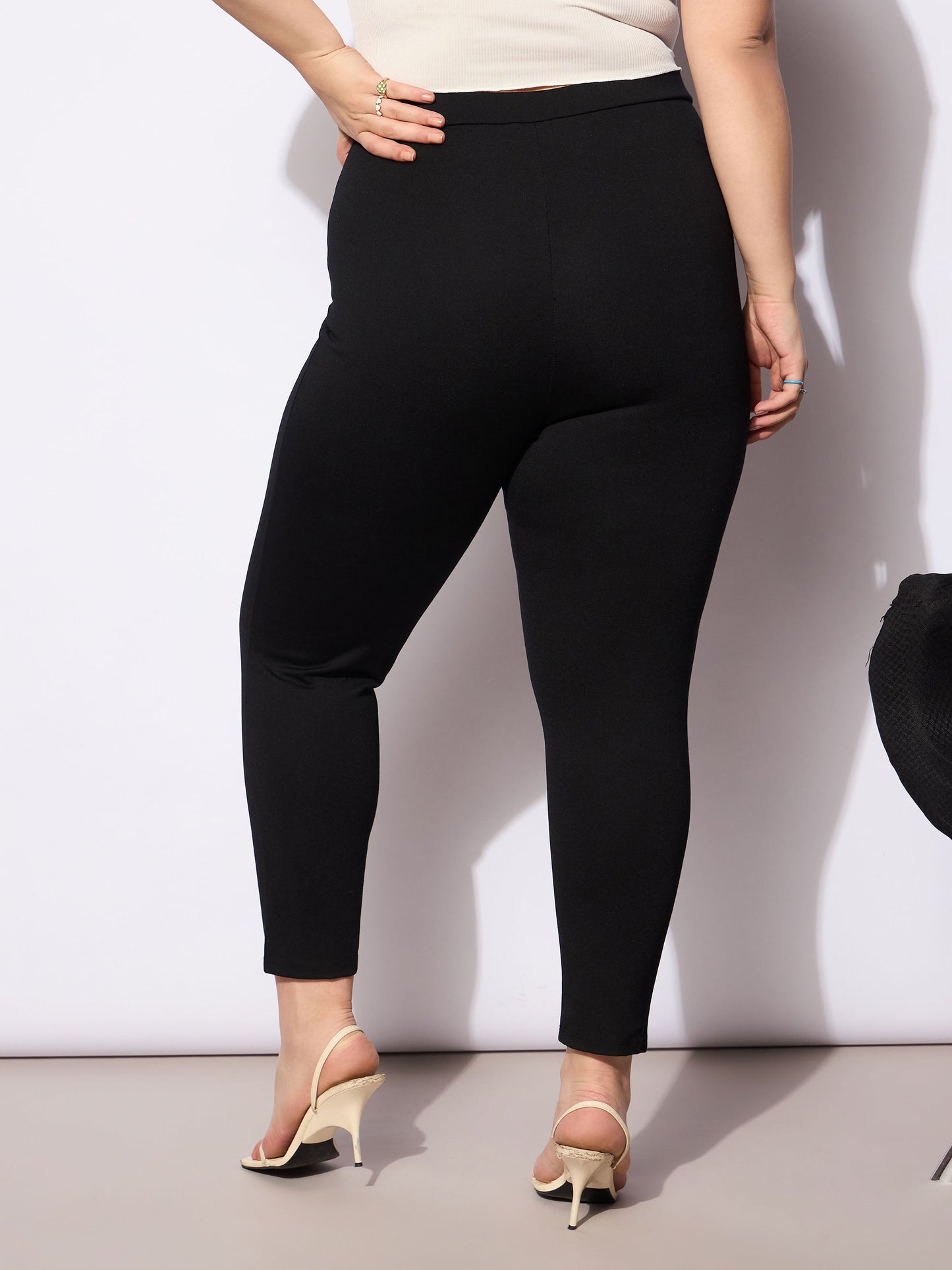 Women's Black Roma Front Zipper Mom Fit Pan