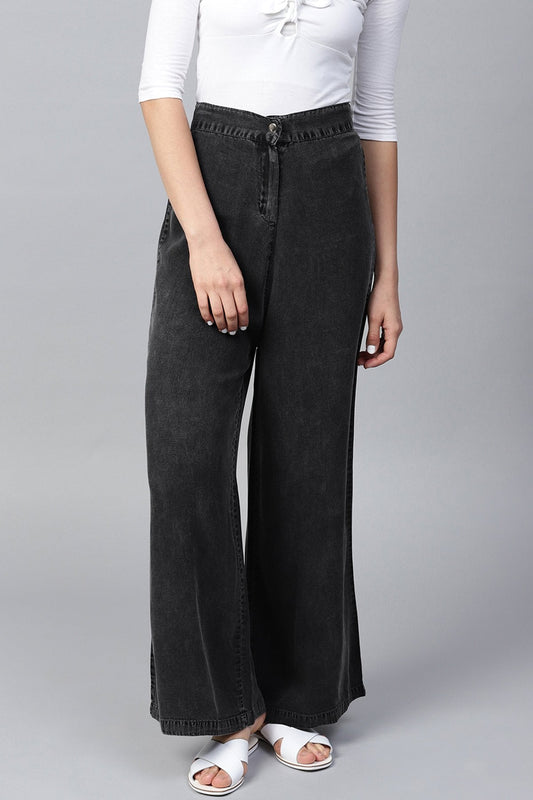Women's Grey Denim Pants