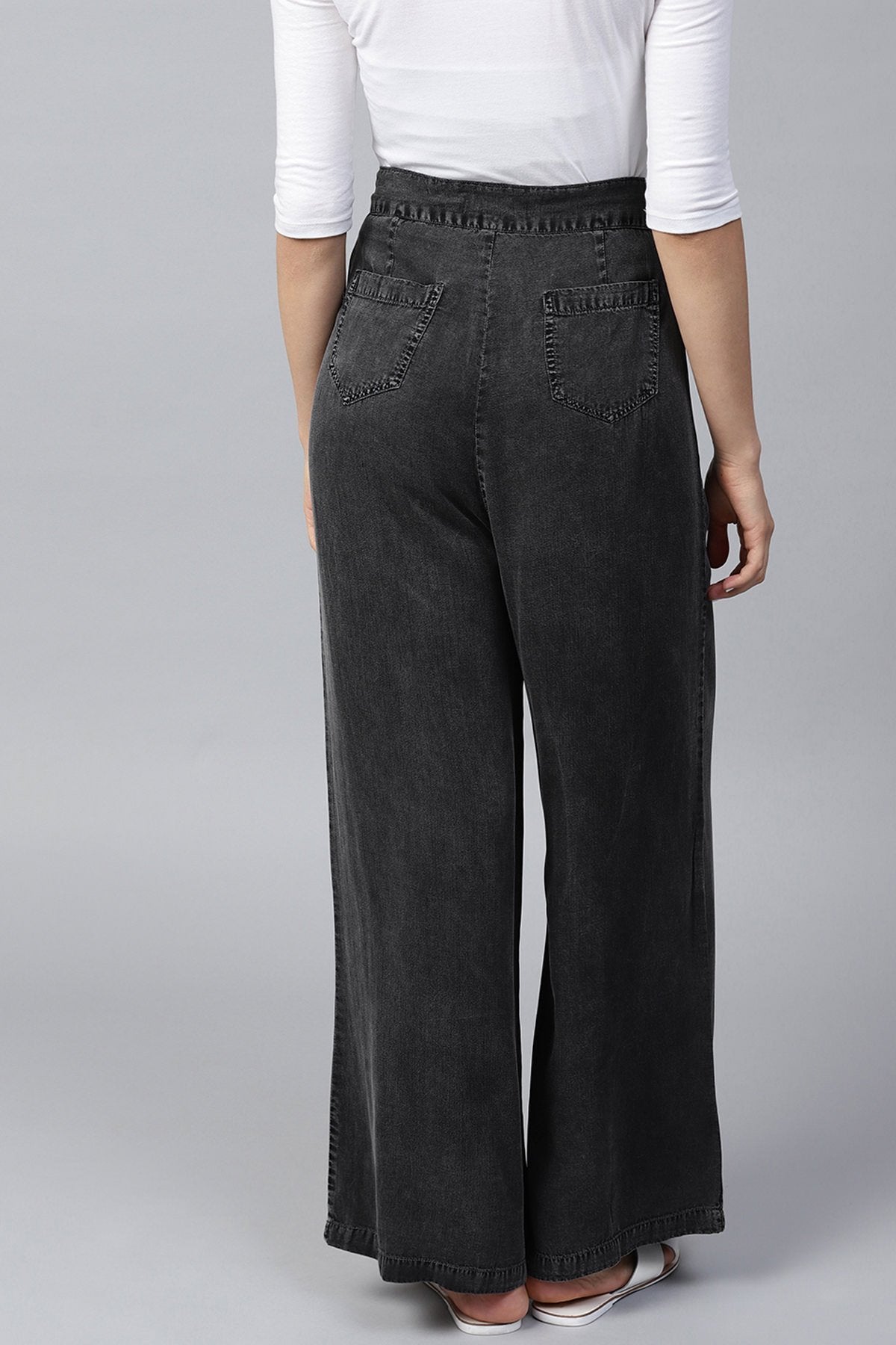 Women's Grey Denim Pants