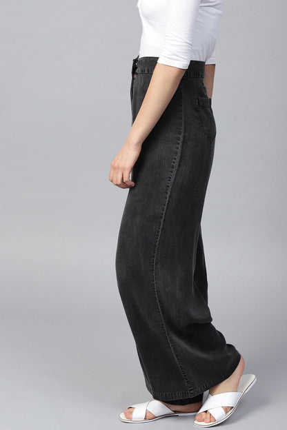 Women's Grey Denim Pants