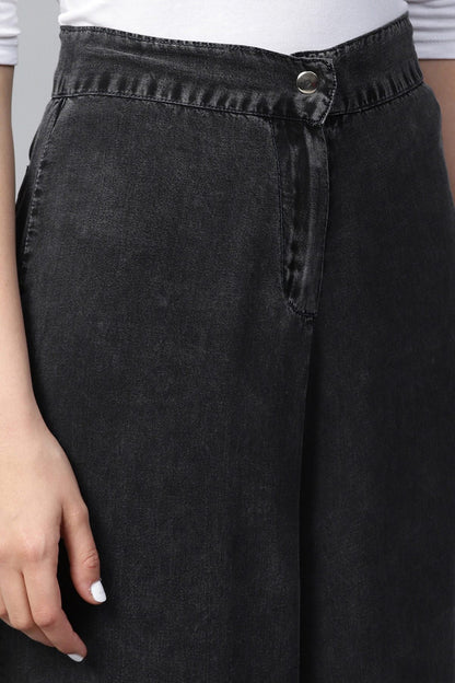Women's Grey Denim Pants