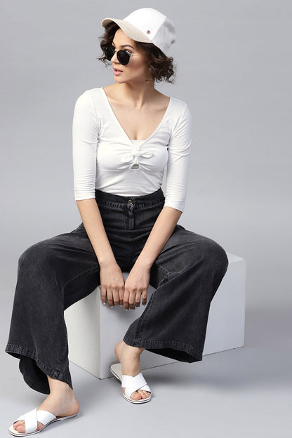 Women's Grey Denim Pants