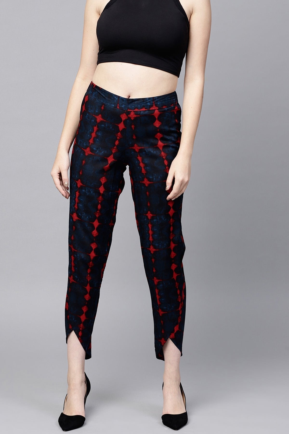 Women's Navy Tie-Dye Dhoti Pants