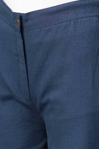 Women's Indigo Side Slit Flared Pants