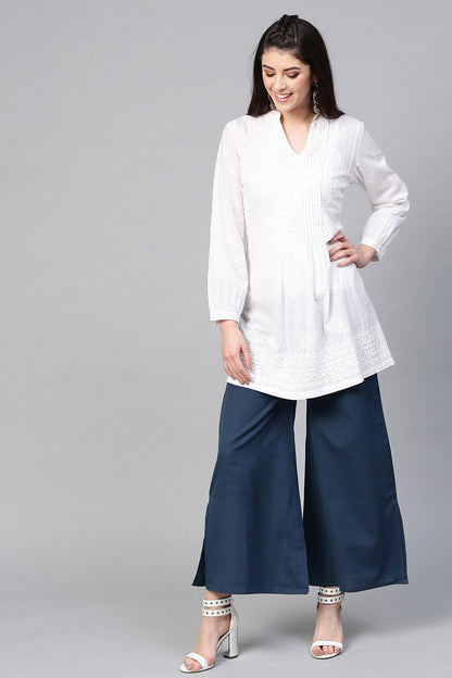 Women's Indigo Side Slit Flared Pants