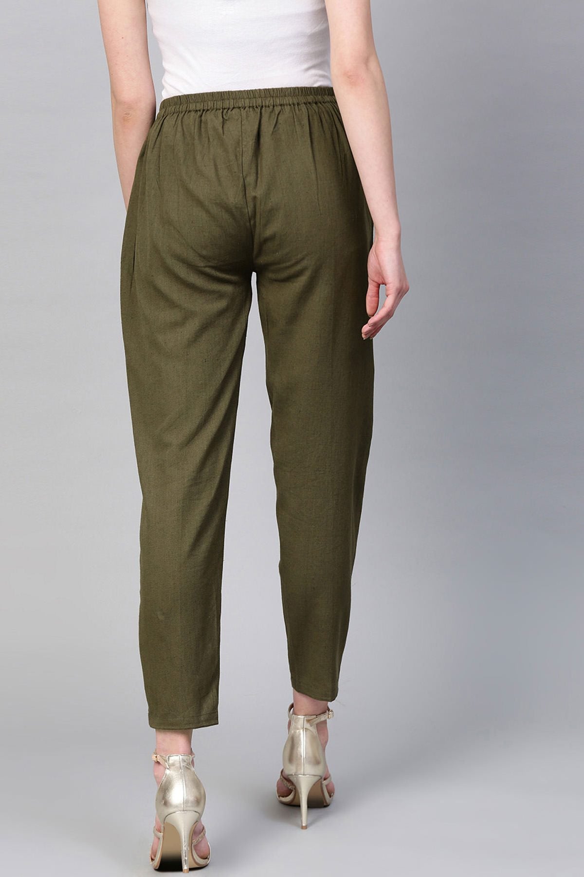 Women's Olive Pencil Pants