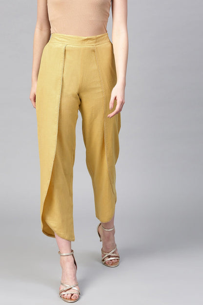 Women's Pale Yellow Dhoti Pants