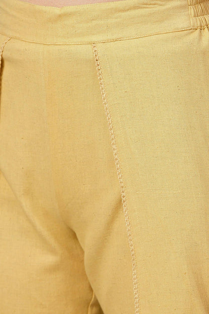 Women's Pale Yellow Dhoti Pants