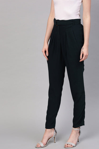 Women's Navy Tapered Pants