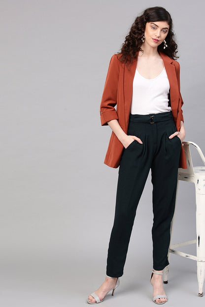 Women's Navy Tapered Pants