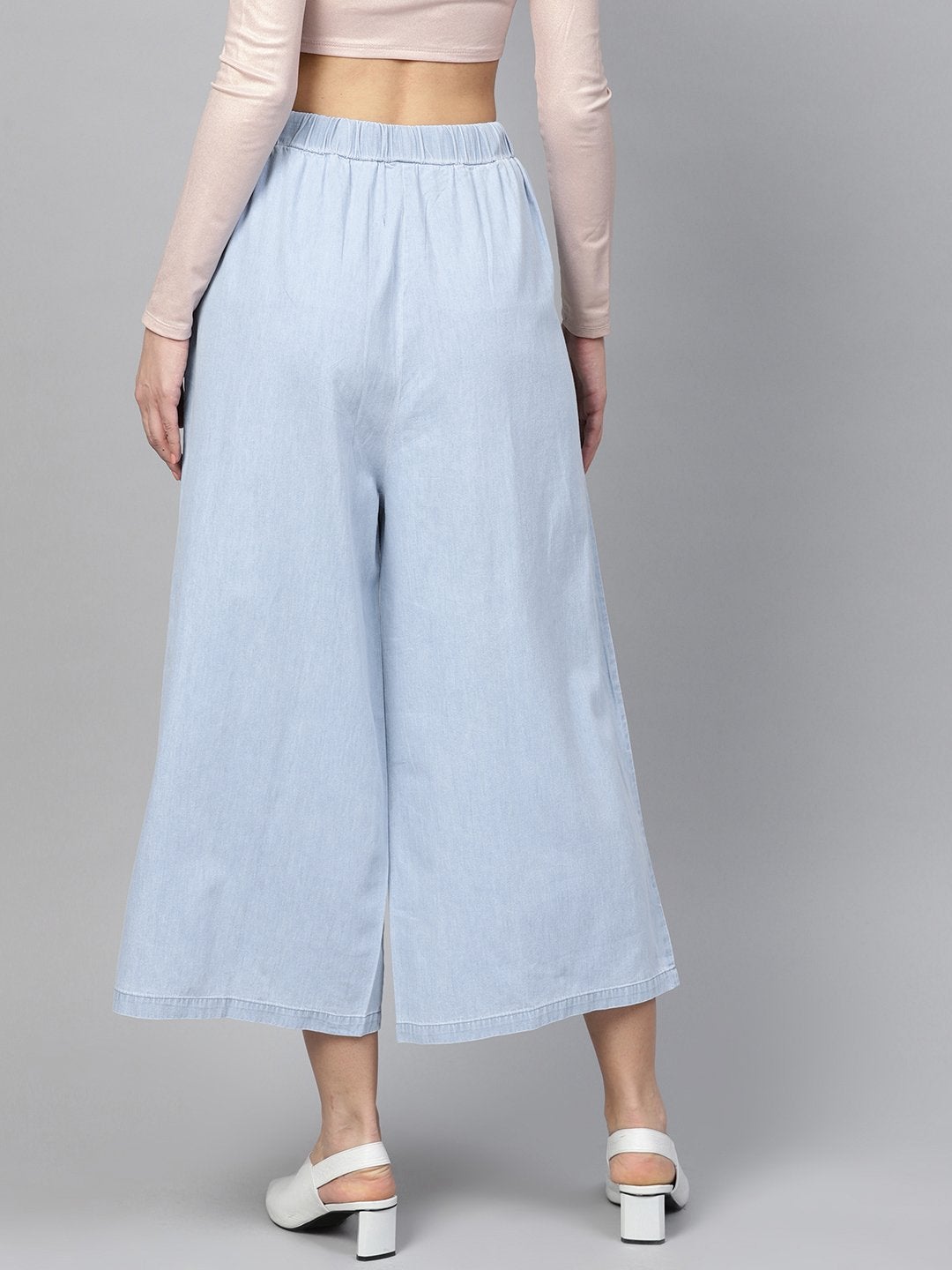 Women's Blue Denim Neon Drawstring Pants
