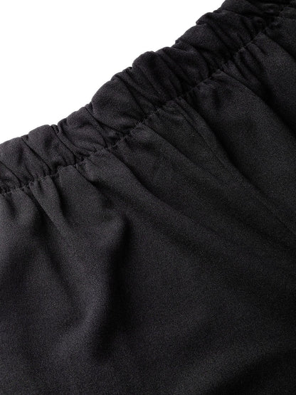Women's Black Inlay Pocket Palazzo Pants