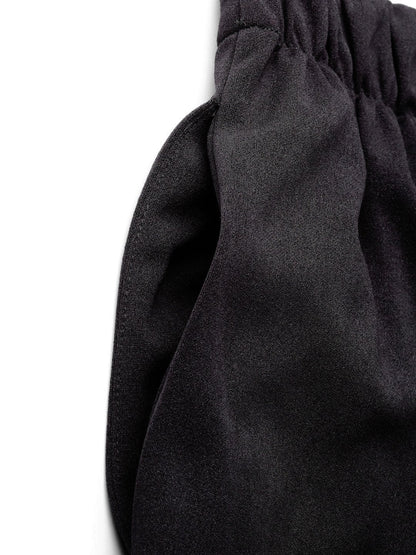 Women's Black Inlay Pocket Palazzo Pants