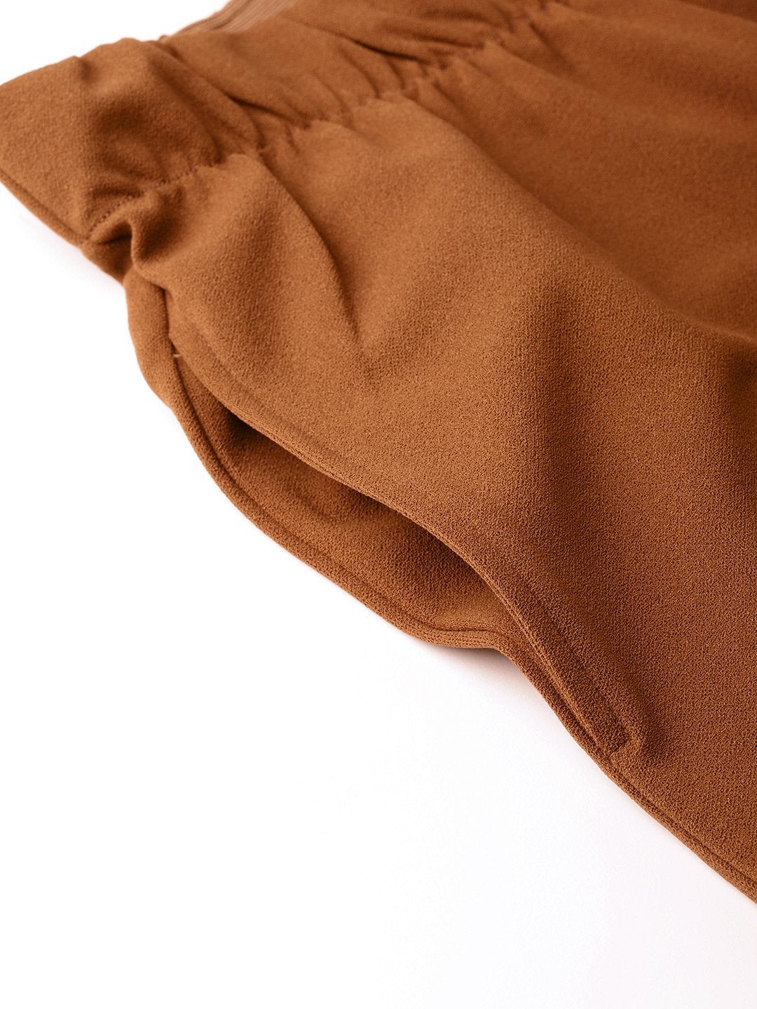 Women's Brown Inlay Pocket Palazzo Pants