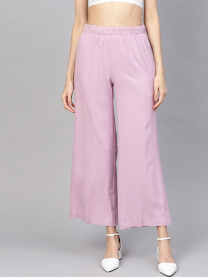 Women's Lavender Palazzo Pants