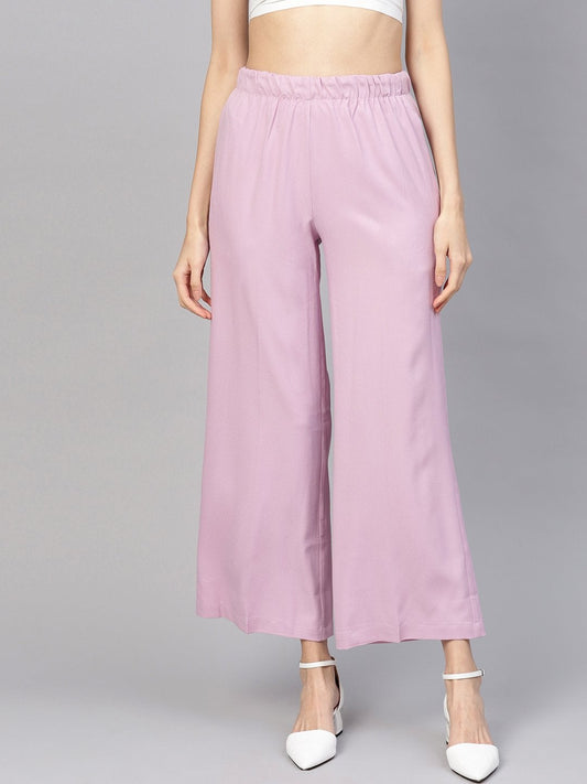 Women's Lavender Palazzo Pants