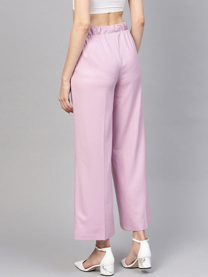 Women's Lavender Palazzo Pants