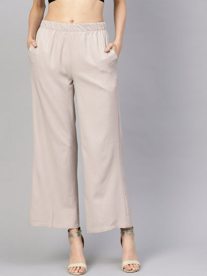 Women's Mauve Palazzo Pants