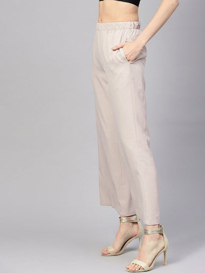 Women's Mauve Palazzo Pants