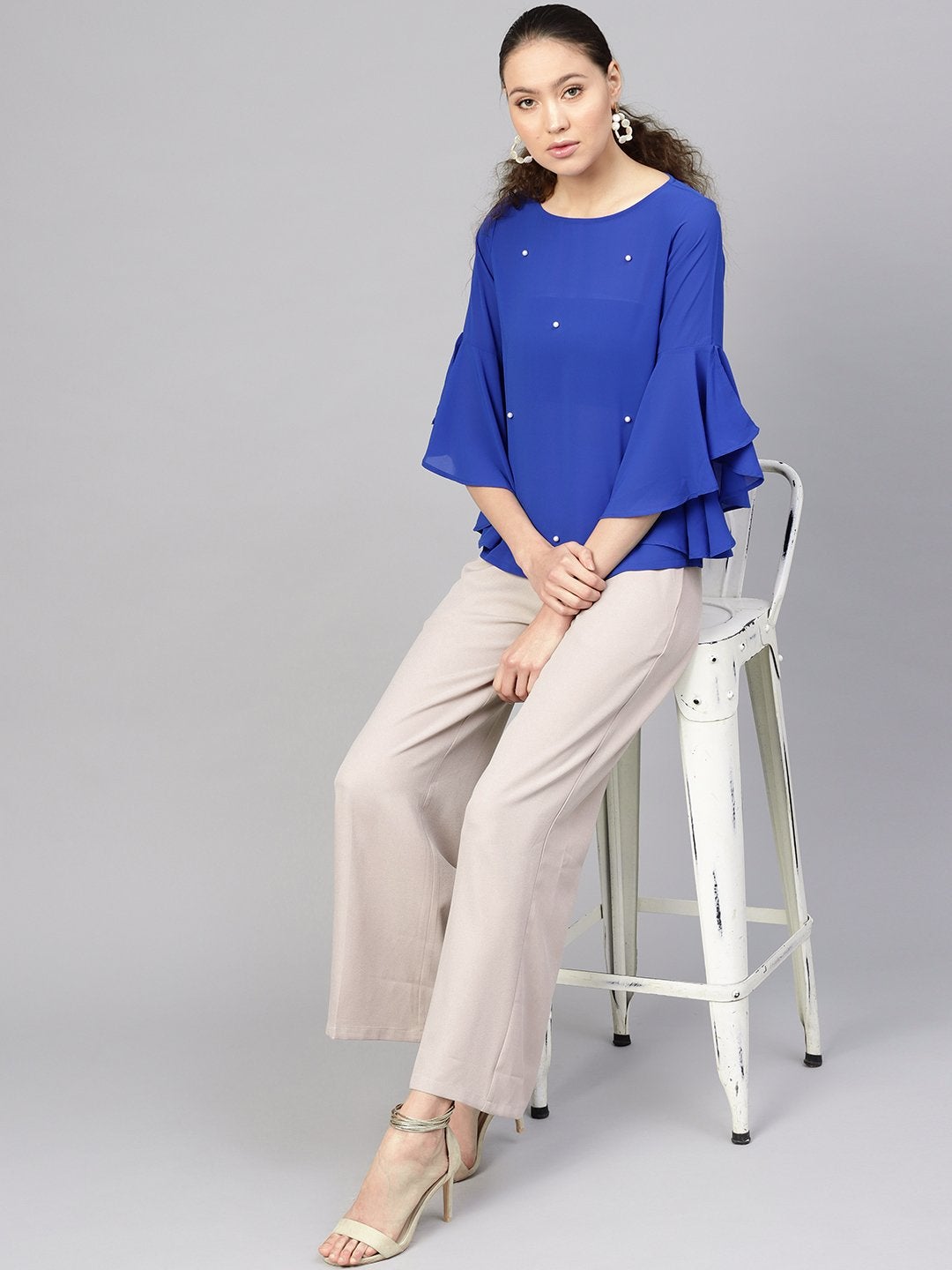 Women's Mauve Palazzo Pants