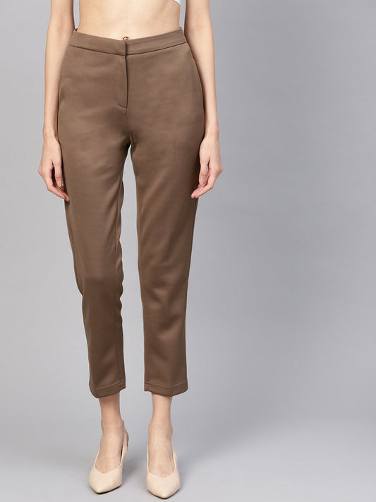 Women's Brown Tapered Pant