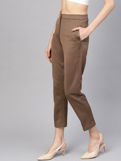 Women's Brown Tapered Pant