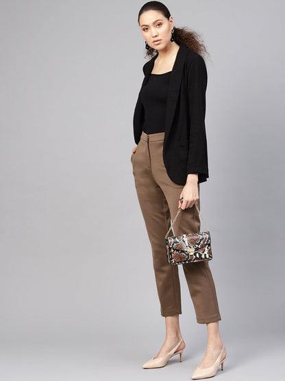 Women's Brown Tapered Pant
