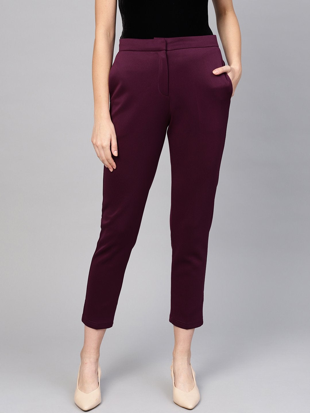 Women's Purple Tapered Pant