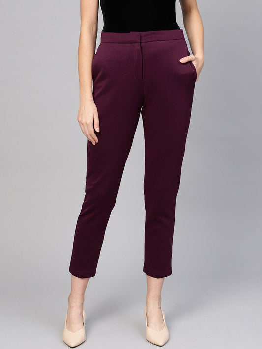 Women's Purple Tapered Pant