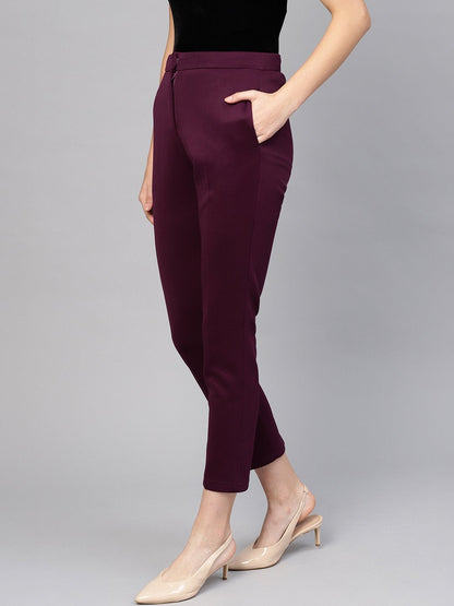 Women's Purple Tapered Pant