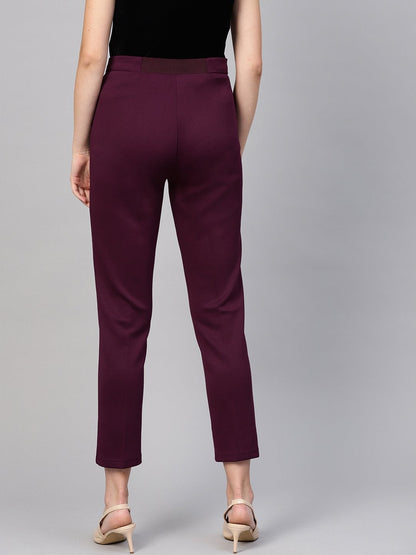 Women's Purple Tapered Pant