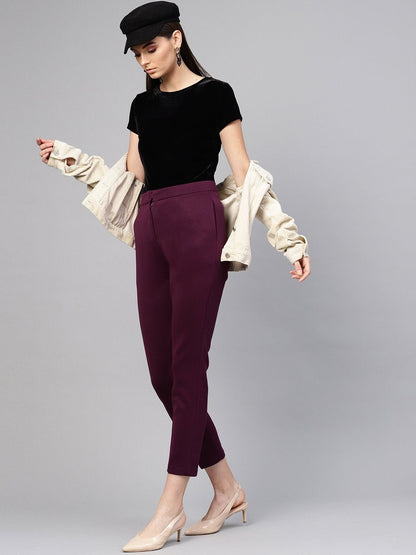 Women's Purple Tapered Pant