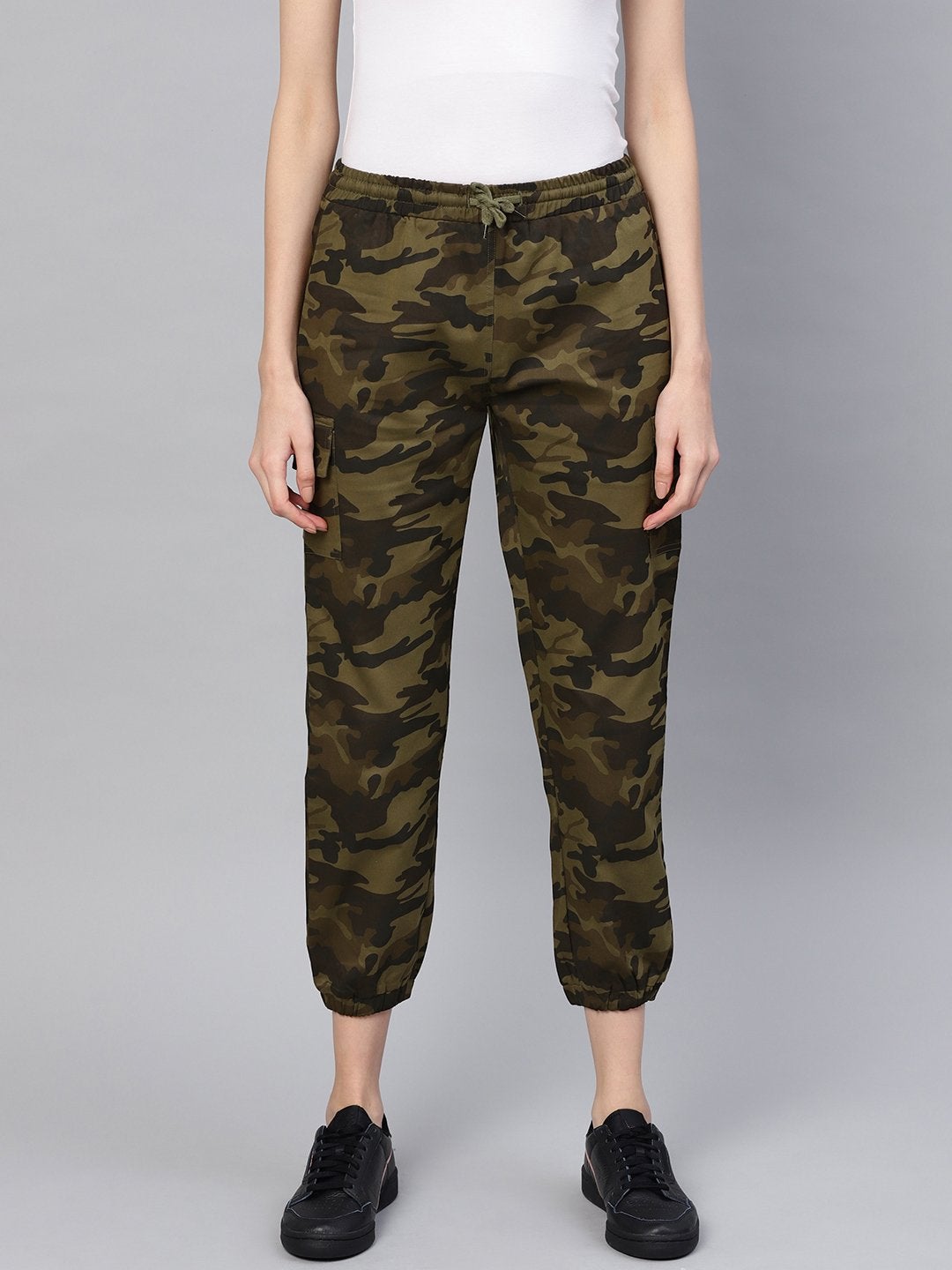 Women's Green Camouflage Jogger Pant