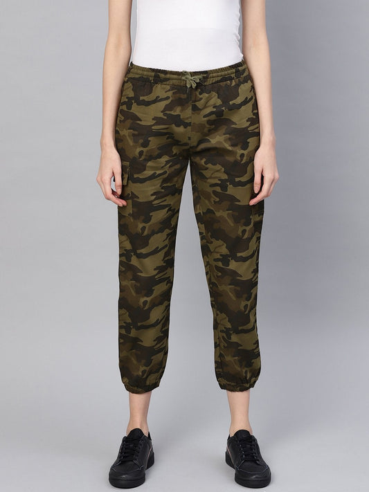 Women's Green Camouflage Jogger Pant
